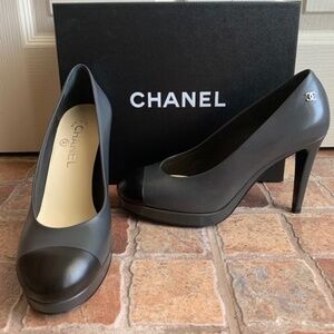 Chanel 2-Tone Leather Pumps